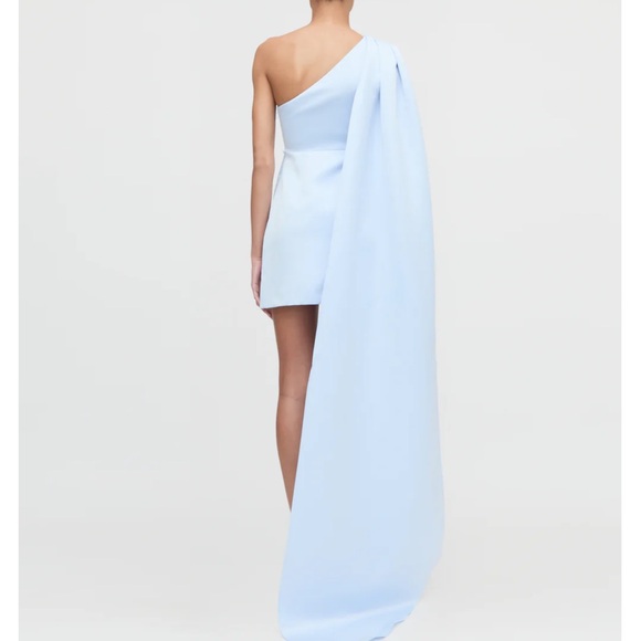 Hill House One-Shoulder Sky Blue Dress - Picture 2 of 4